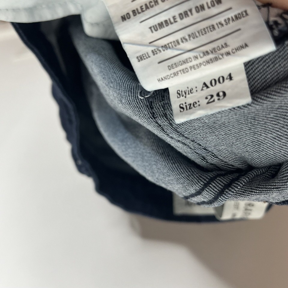 Barbell Apparel Skinny Jeans Womens 29L Long Dark Wash Blue Mid Rise