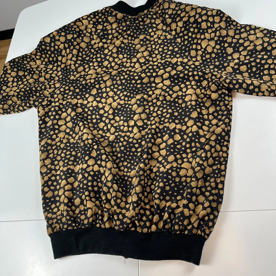 Vintage Jacques Isabelle Bomber Ligero Mujer Botón Chaqueta Forrada Sintética Foto 4 de 4