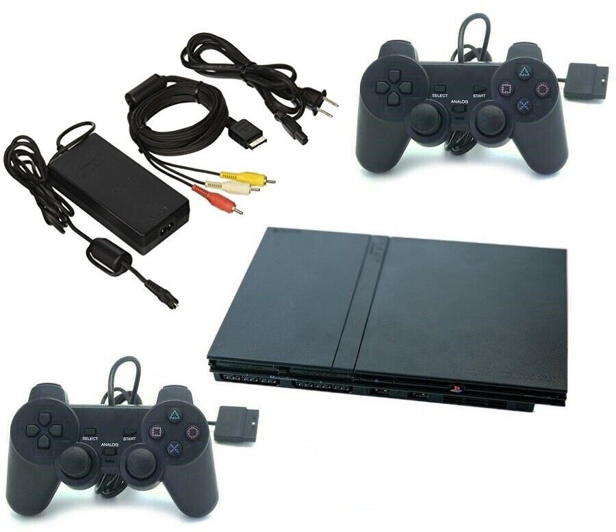 Sony Playstation 2 PS2 Video Game System Console Bundles with 5 games,  playstation 5 usado 