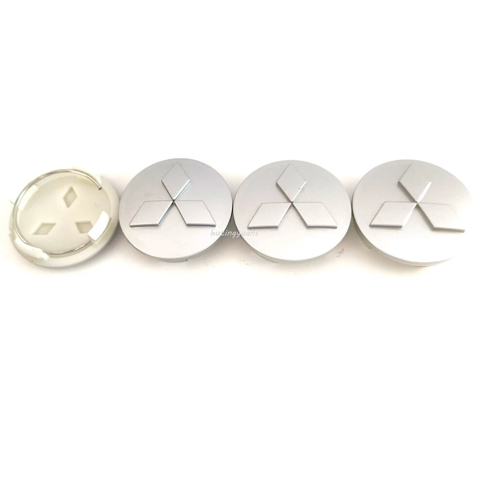 2.35" CAR Wheel Cap Hub Center Hubcap MATT Silver for MITSUBISHI OUTLANDER - Image 2 of 2