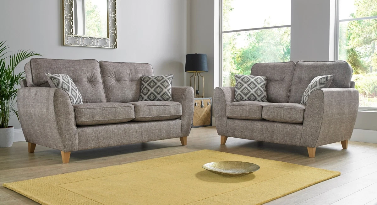High Quality Fabric Material 3 Seater 2 Armchair Sofa Suite
