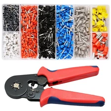 1200 Wire Connectors  KIT Ferrule Crimping Tool Self-adjustable Ratchet Pliers