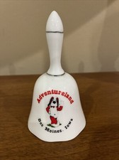 SUPER RARE!!! HTF!!! Vintage 70s Adventureland Park Iowa Bernie Ceramic Bell