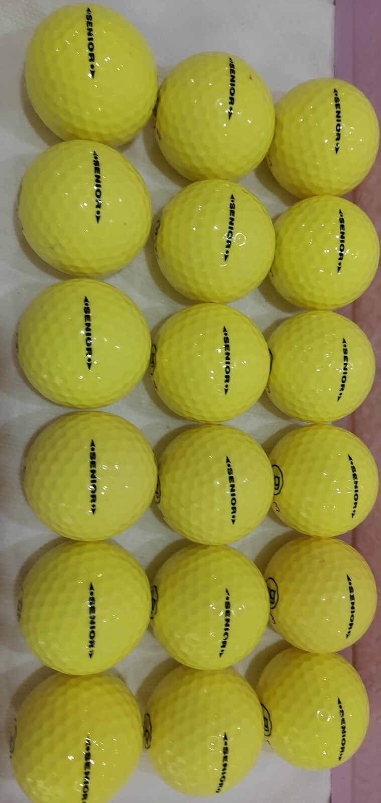 MG Senior Golf Balls (4A+) 18 Yellow Very Good Balls eBay