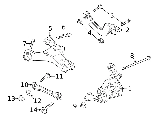 Paquete de 3 pernos inclinables de alineación trasera Lincoln Corsair 2020-2024 OEM W720118-S439 Foto 4 de 4