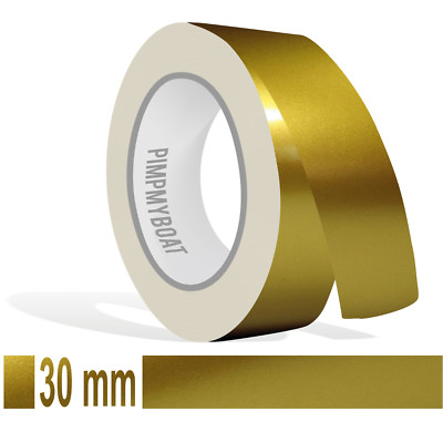 ZIERSTREIFEN 30mm GOLD METALLIC GLANZ 10m Auto GOLDEN Stripe Boot 3cm Dekor