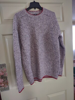 Eddie Bauer Ragg Wool Sweater Mens XL Tall Crewneck Pullover Chunky Knit Comfy