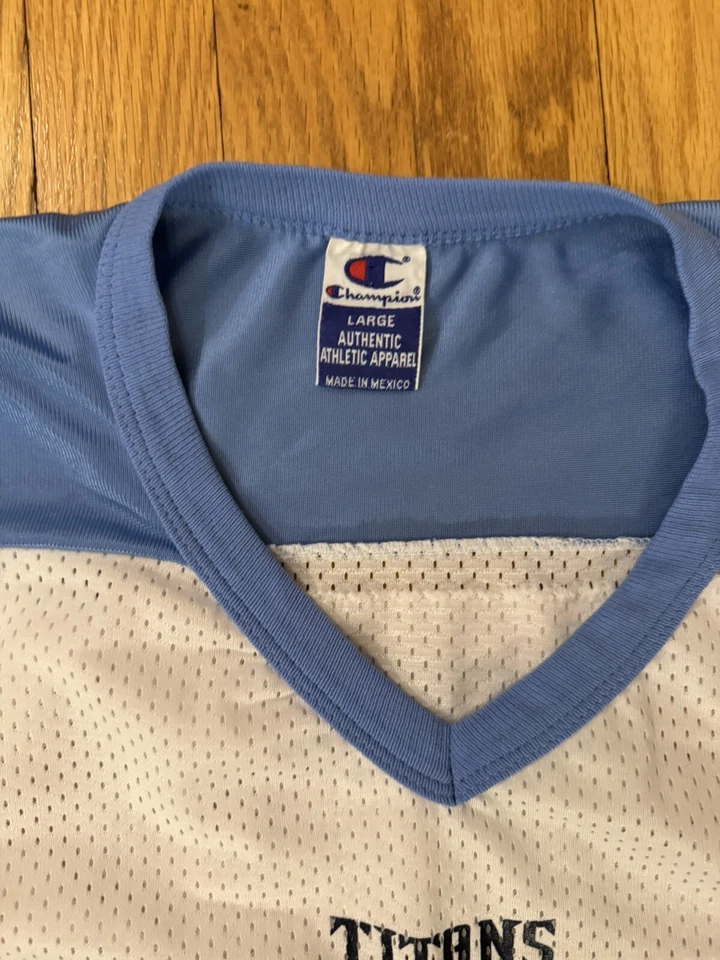 Eddie George #27 田纳西泰坦队冠军 NFL 足球球衣(男式 44 码) — 第 4/4 张图片