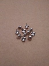 3/8" Nickel / Solid Brass Round Spots / Studs For Leather 5/16" Prongs 250 pk