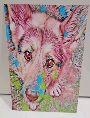 ''Joe Joe'' 4x6 Postcard Sized Print German Shephard Dog Sketch Art GSD