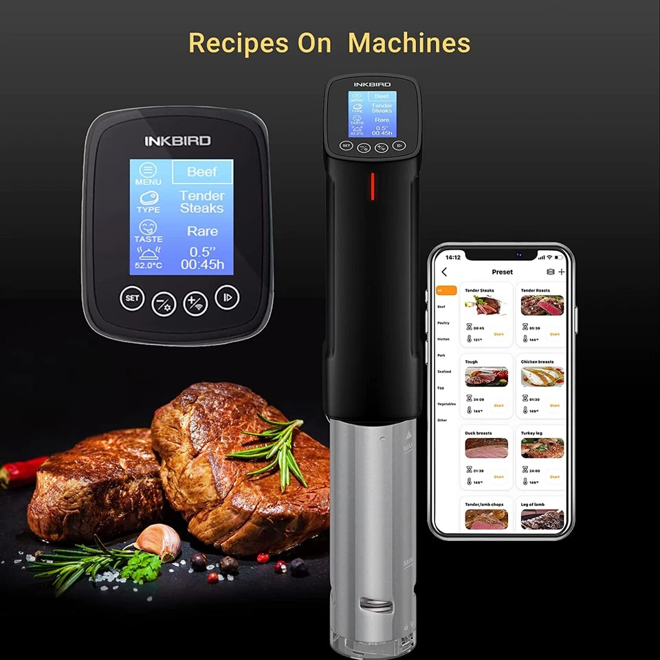 Sous Vide Precision Cooker WiFi 1000W+Vacuum Sealer Macchine Per Sottovuoto 220V - Immagine 4 di 4