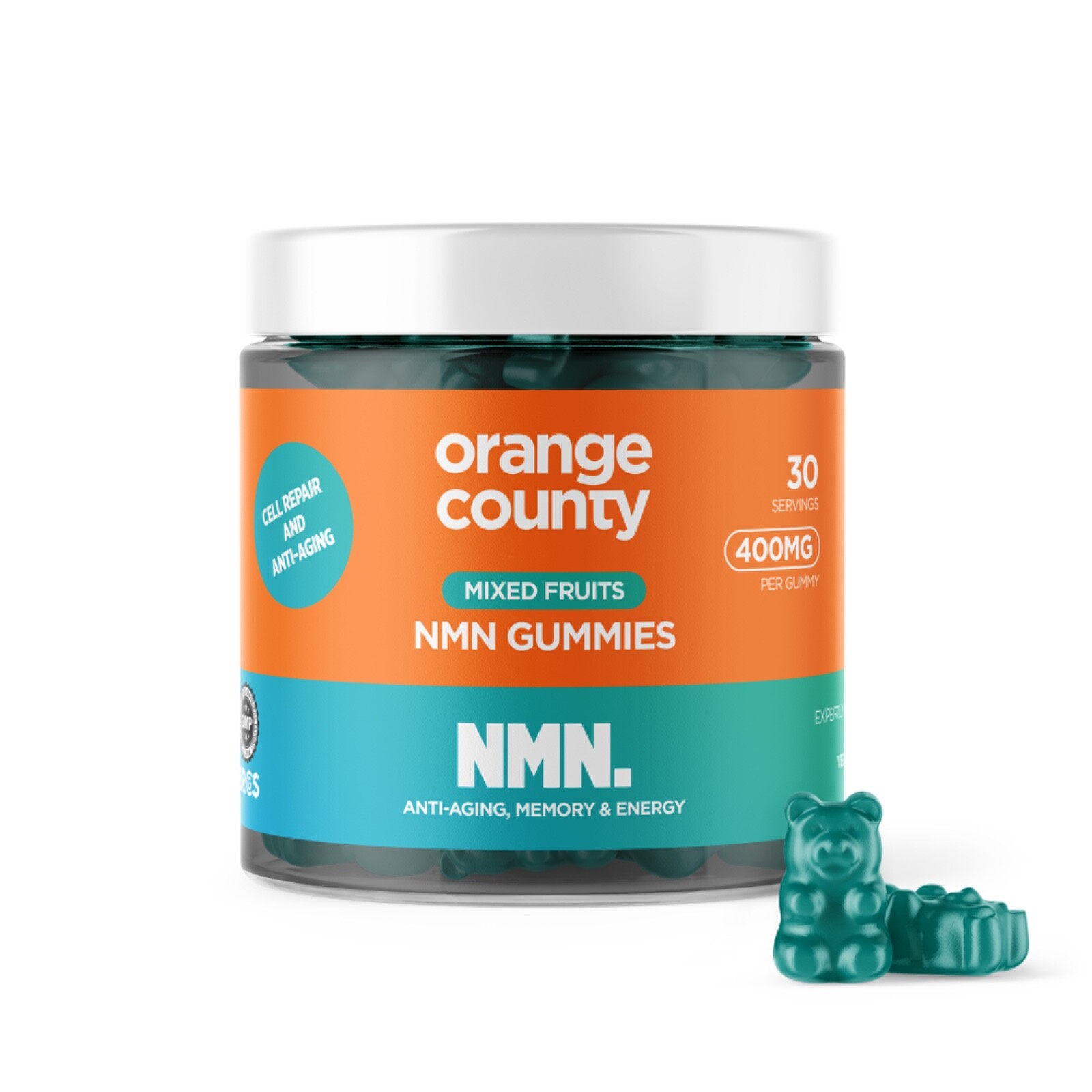 Orange County NMN (Nicotinamide NAD+) Gummies - Better than Capsules or Tablets!