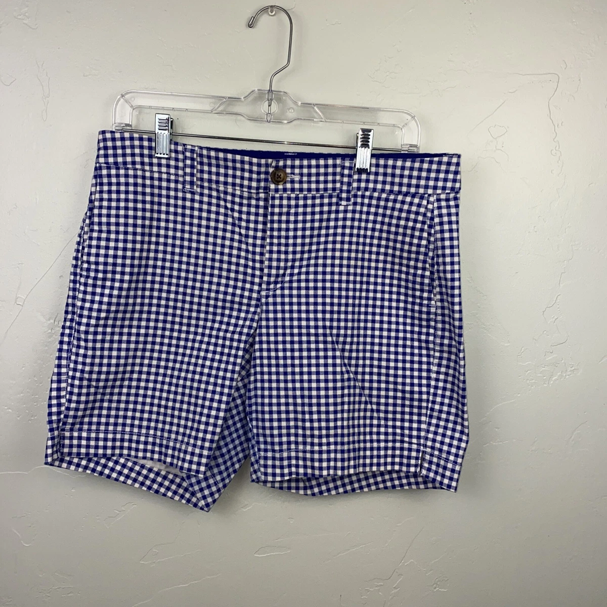 Old Navy Womens Blue White Gingham Everyday Shorts Size 6 eBay