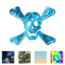 Skull Crossbones Cute - Vinyl Decal Sticker - Multiple Patterns  Sizes - ebn993