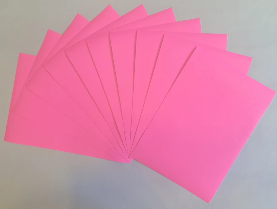 NEOXXIM 10 Bögen Plotterfolie M26 neon pink matt A4 21 x30 cm Vinylfolie selbstklebend