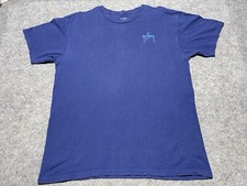 Guy Harvey Faded Blue Fishing Beach Pier Outdoors Shirt Boat Dock Large Cotton