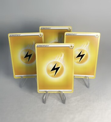 2020 Pokémon TCG 4X Basic Lightning Energy Cards