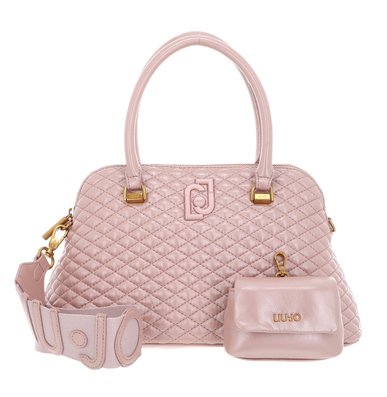 Bolso de mano LIU JO Achala Bugatti M Rose Smoke Metallizz rosa nuevo