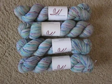 Lot of 4 skeins Rhichard Devrieze Fingering Yarn Morning Mist