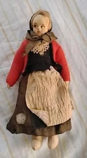 Vintage Cloth Doll 1920s-1940s has holes in clothing 