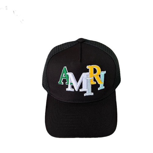 Mens Womens AM Logo Embroidered Trucker Cap MA Baseball Cap - Afbeelding 5 van 53