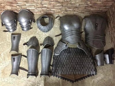 #ad #ad Medieval Full Steel Body Female with skirt Full body lady set armor $494.00