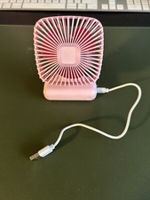 Cute Portable Compact USB Desk Fan, Comes in 3 Speeds, Quiet, Personal Cooler