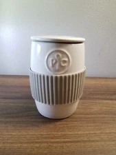 Pampered Chef Ceramic Egg Cooker - White - 2 Cup Capacity - #1529 LN