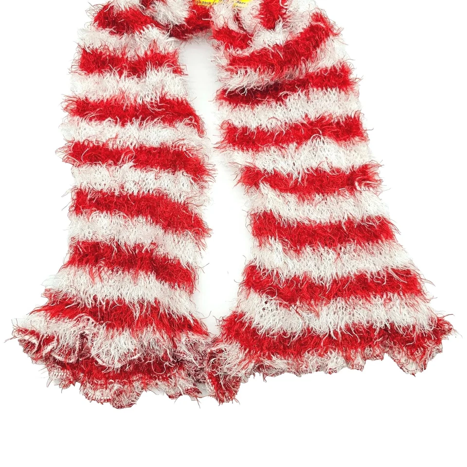 Magic Scarf Red White Stripe Super Soft Versitile Winter Outdoor Apparel Womens - Image 2 of 4
