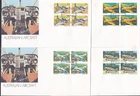 1980 AUSTRALIAN AIRCRAFT FULL SET DECIMAL STAMP BLOCKS 4 FIRST DAY COVERS #A521