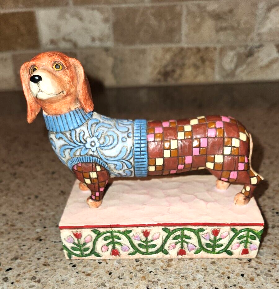 Jim Shore LONGFELLOW Dachshund Dog Heartwood Creek Figurine 2005