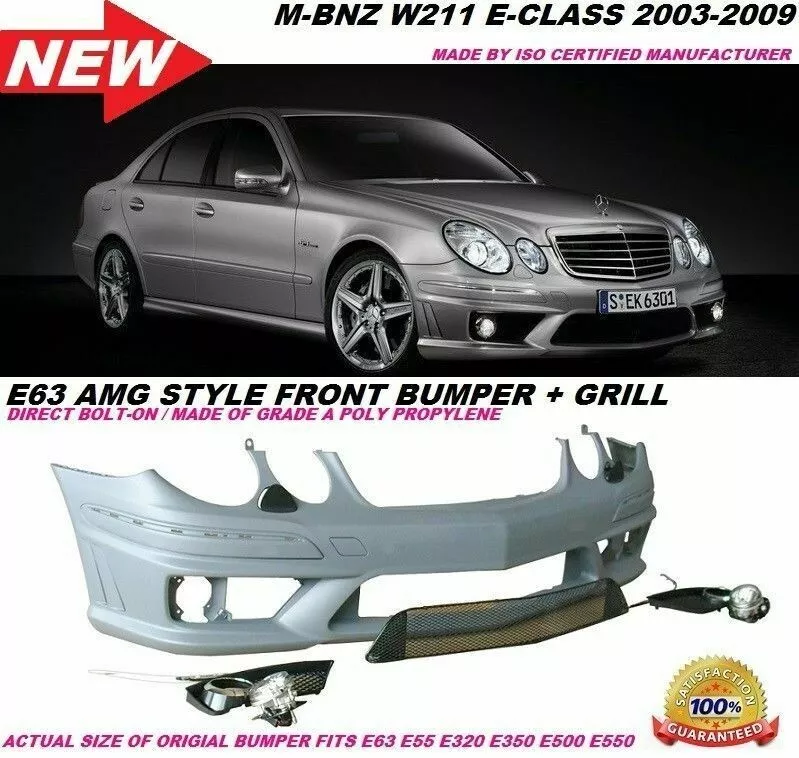 Mercedes Benz W211 03-09 E-Class E63 AMG Style Front Bumper Cover E320 E350  E50