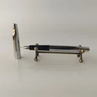 Vintage Soviet Fountain Pen AR Chrome Trim Piston Filler #5814