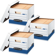 Bankers Box Stor/File Medium-Duty - Letter/Legal, White 3 Pk