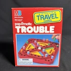 Vintage 1989 Milton Bradley Trouble Pop O Matic Travel Mini Board Game w/ Box