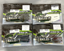 Nailed It Tackle Craw Fishing Lure Soft Bait, Lot of (4) 3.75" & 4", 8 in a pack