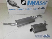 Imasaf Auspuff Set Mitteltopf+Endtopf für VW Golf 2 II 1.8+1.8I 66KW 1989-1991