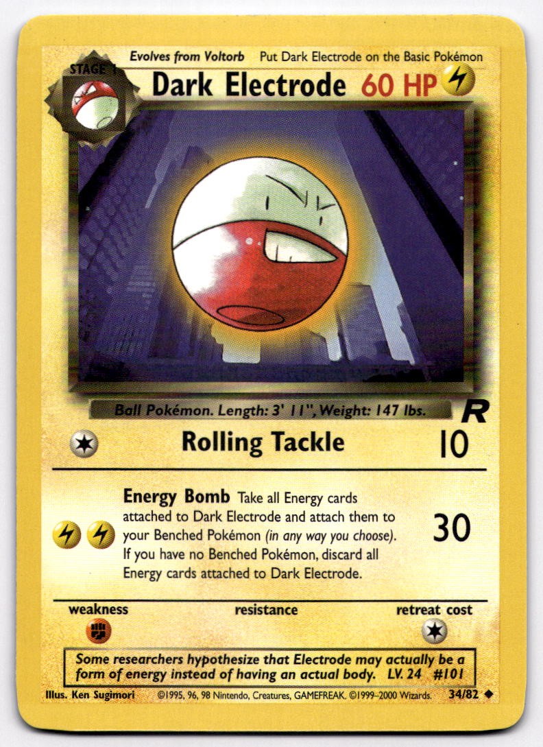 Dark Electrode - 34/82 TR Uncommon Team Rocket NM