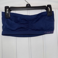 Calvin Klein Teen Girls Bandeau XL 14/16 Navy Blue
