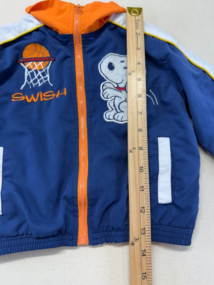 Chaqueta De Colección Snoopy Bebé Niño Pequeño 24 Meses Cacahuetes Cremallera Completa Gráfico Baloncesto Foto 4 de 4
