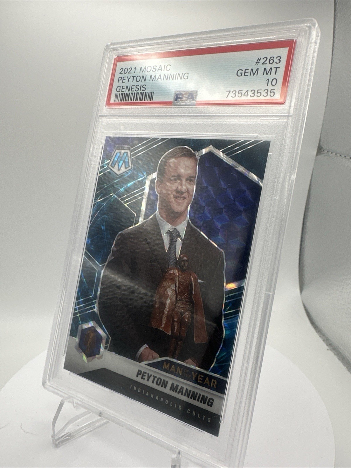 2021 Mosaic Peyton Manning Genesis PSA 10 Only 23 PSA 10’s in Existence !!!! view 4