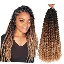 Ombre Passion Twist Hair Water 18 Inch Pack of 6 Black-dark brown-light brown