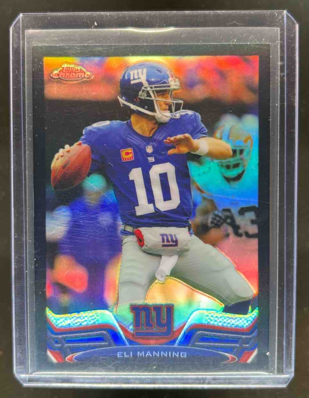 2013 Topps Chrome Eli Manning Black Refractor #/299 Giants