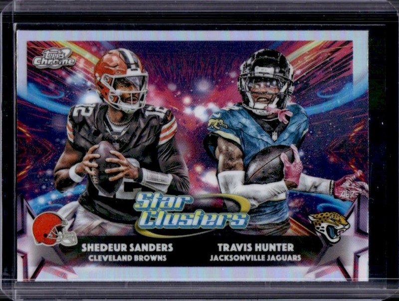 2025 Topps Cosmic Chrome Travis Hunter Shedeur Sanders Star Clusters RC #SC-2