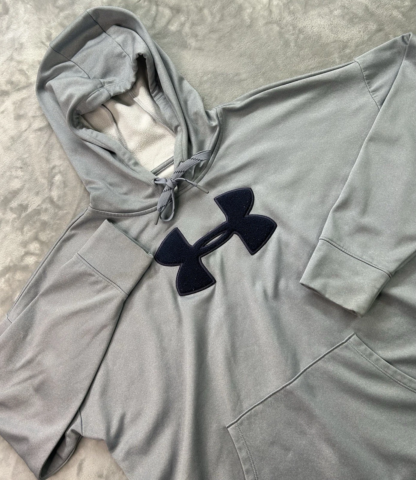 Under Armour Womens XL Fleece Chenille Hoodie ColdGear Stretch Performance Beach