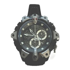 Invicta Venom Reserve Chronograph Quartz Watch Black/Silver Dial Rubber Strap