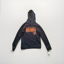 NFL Team Apparel Chicago Bears Boys Fleece Hoodie Navy Graphic Print Size 10-12