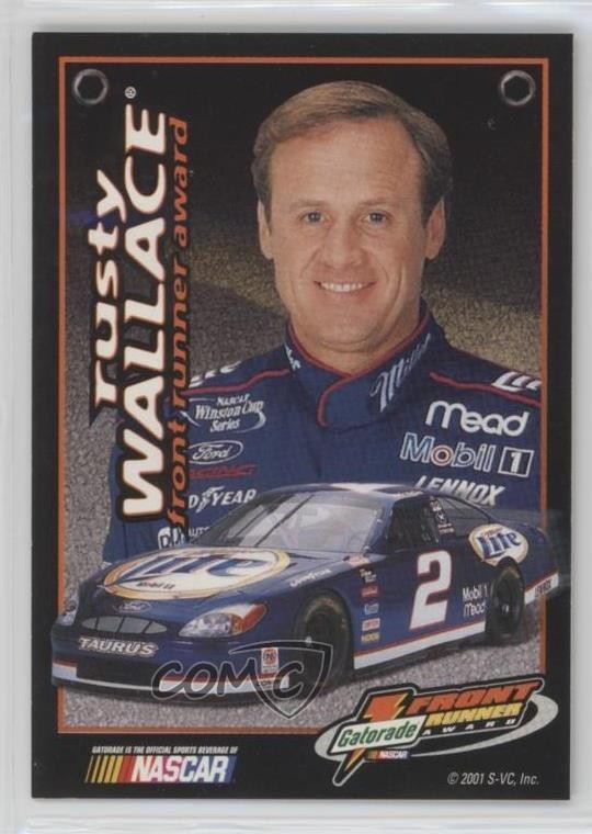 2001 Press Pass Gatorade Front Runner Award Rusty Wallace #7 HOF 0w6