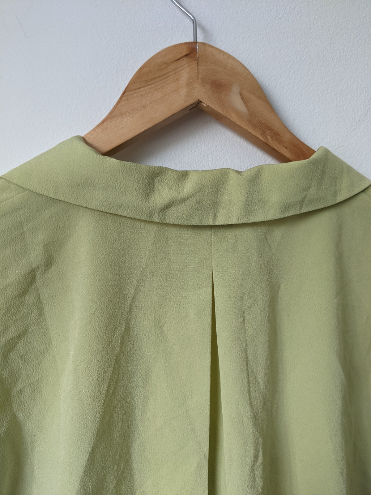 Lime‑Green Monki Soft Shirt Blouse – M image 2