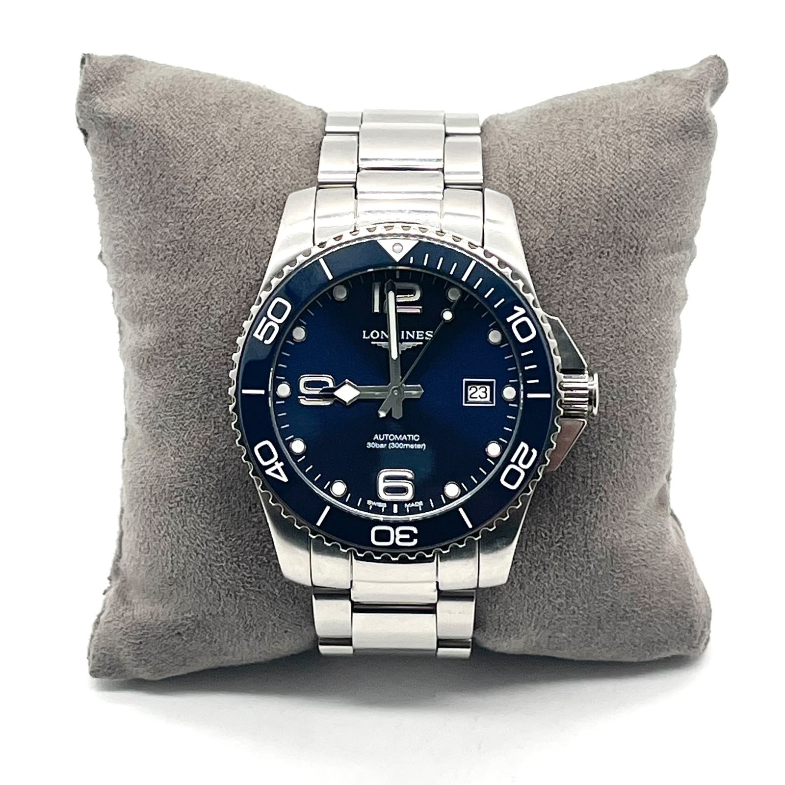 Longines HydroConquest 41mm Sunray Blue Automatic Diver Watch L3.781.4